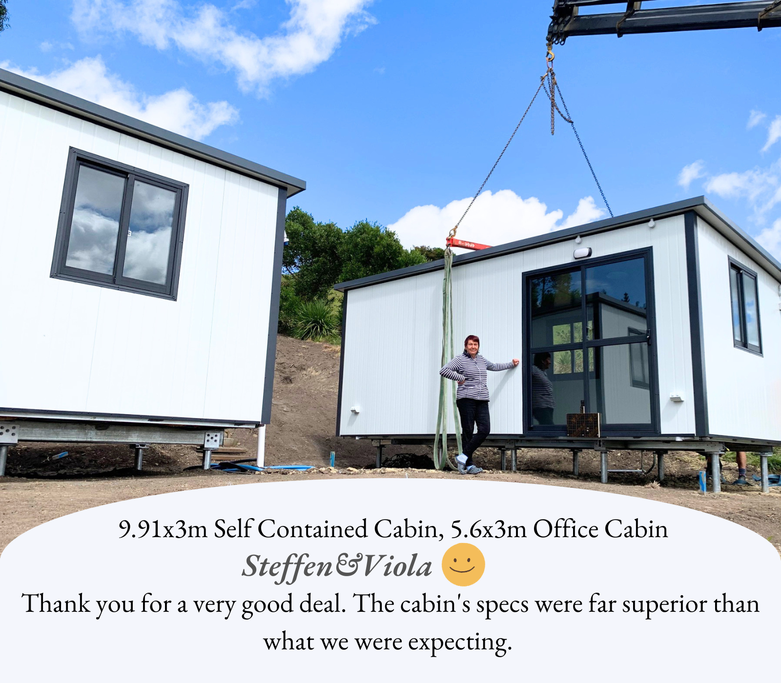 Customer-finished Sunrise Build cabin